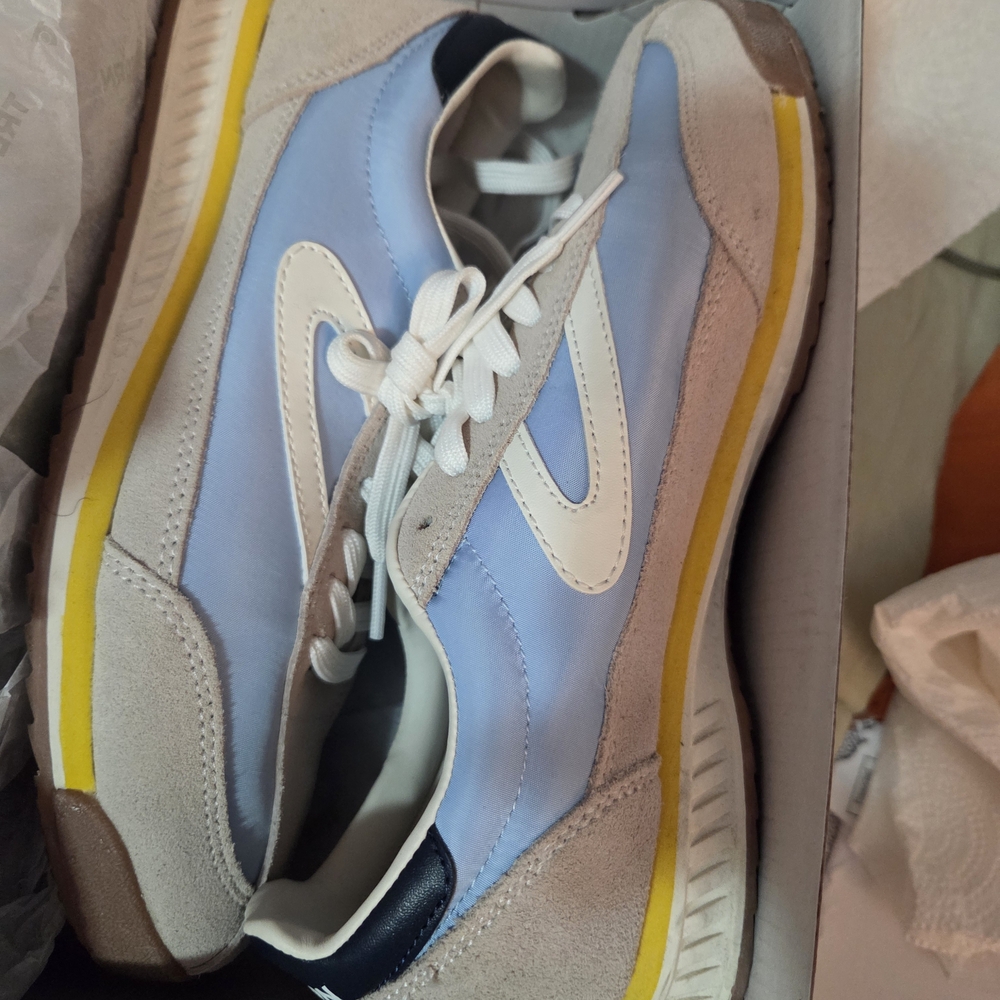 Tretorn Light Blue and Yellow Women's Sneakers
